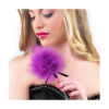 Gadilitor din pene, Secret Play, accesoriu BDSM, puf de gadilat, mov, 20 cm