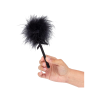 Gadilitor din pene, Secret Play, accesoriu BDSM, puf de gadilat, negru, 20 cm
