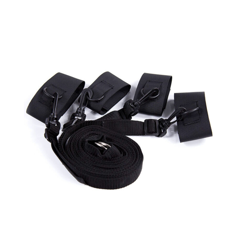 Set BDSM, catuse erotice pentru pat, ajustabile, negru