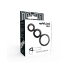 Set 3 inele penis, Addicted Toys, silicon, negru