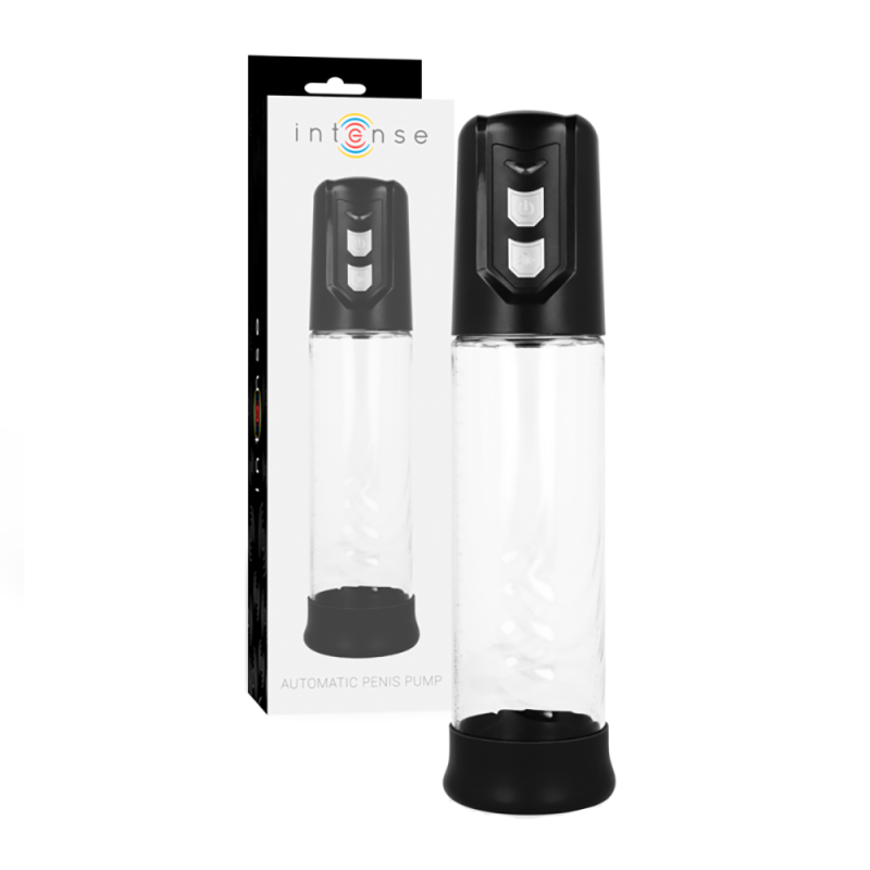 Pompa pentru marirea penisului,  Intense Pump, automata, stimularea erectiei, lungime inserabila 17 cm, transparent