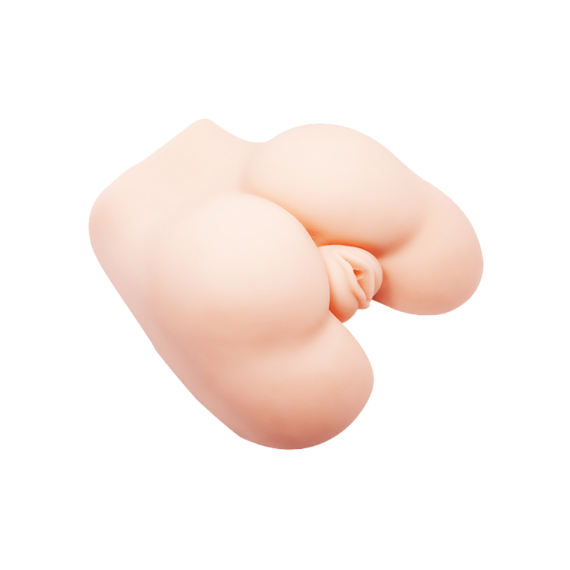 Masturbator realistic, Crazy Bull, 2 in 1, vagin si anus, marime reala, cu vibratii si telecomanda