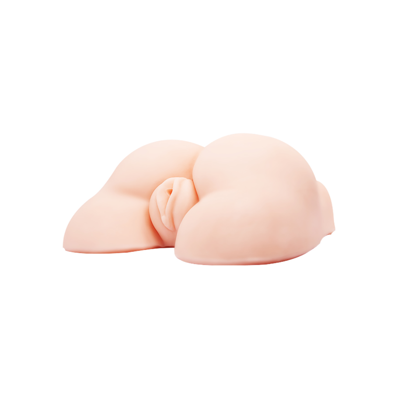 Masturbator realistic, Crazy Bull, 2 in 1, vagin si anus, marime reala, cu vibratii si telecomanda