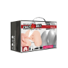 Masturbator realistic, Crazy Bull, 2 in 1, vagin si anus, marime reala, cu vibratii si telecomanda