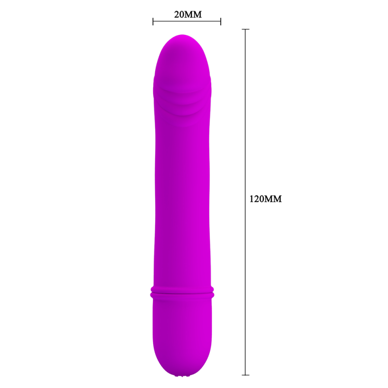 Vibrator, Pretty Love Beck, punctul G, 10 functii de vibratie, design ergonomic, silicon catifelat, silentios, lungime 12 cm, diametru 2 cm, mov