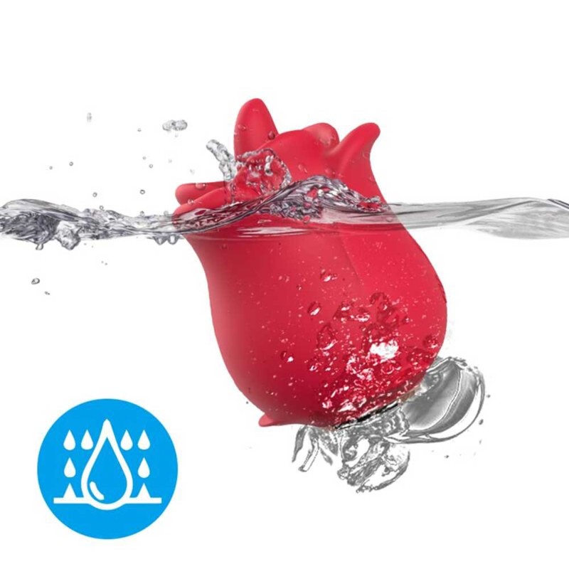 Stimulator clitoris Armony Rose, vibrator clitoridian cu 10 moduri de lins, rosu