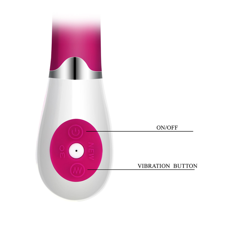 Vibrator punctul G, Pretty Love, Daniel, silicon, 30 functii vibratii, lungime 19.5 cm, diametru 3.1 cm, roz