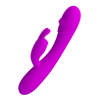 Vibrator rabbit, Pretty Love Hunter, dubla stimulare, 30 de moduri de vibratie, stimuleaza punctul G si clitorisul, reincarcabil, usb, impermeabil, silicon moale, silentios, lungime 17 cm, grosim 3.2 cm, mov