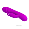 Vibrator rabbit, Pretty Love Hunter, dubla stimulare, 30 de moduri de vibratie, stimuleaza punctul G si clitorisul, reincarcabil, usb, impermeabil, silicon moale, silentios, lungime 17 cm, grosim 3.2 cm, mov
