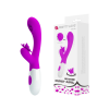 Vibrator fluture, 2in1, pentru clitoris si punctul G, lungime 20 cm, diametru 3.2 cm, Pretty Love Moth, 12 functii de vibratii, 3 functii de lins, silicon, mov