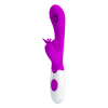 Vibrator fluture, 2in1, pentru clitoris si punctul G, lungime 20 cm, diametru 3.2 cm, Pretty Love Moth, 12 functii de vibratii, 3 functii de lins, silicon, mov