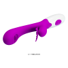 Vibrator fluture, 2in1, pentru clitoris si punctul G, lungime 20 cm, diametru 3.2 cm, Pretty Love Moth, 12 functii de vibratii, 3 functii de lins, silicon, mov