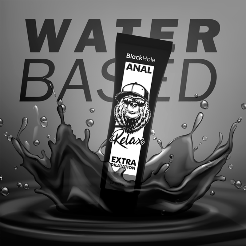 Lubrifiant pe baza de apa, Black Hole Anal Relax, extra dilatare, calmant, relaxant, 150 ml