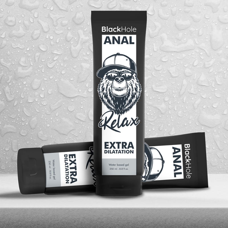 Lubrifiant pe baza de apa, Black Hole Anal Relax, extra dilatare, calmant, relaxant, 250 ml