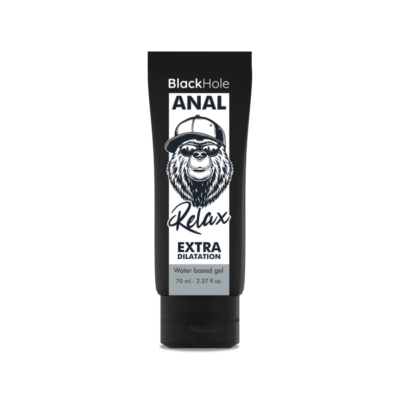 Lubrifiant pe baza de apa, Black Hole Anal Relax, extra dilatare, calmant, relaxant, 70 ml