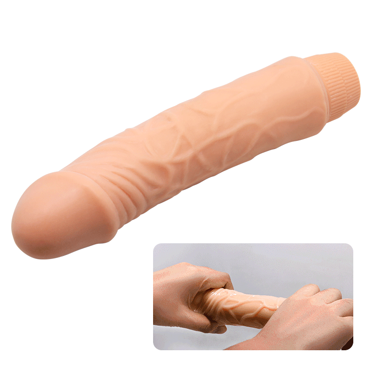 Vibrator realistic, Soft Skin, lungime 19.5 cm, diamteru 4 cm, Barbara Jeff Baile, natural